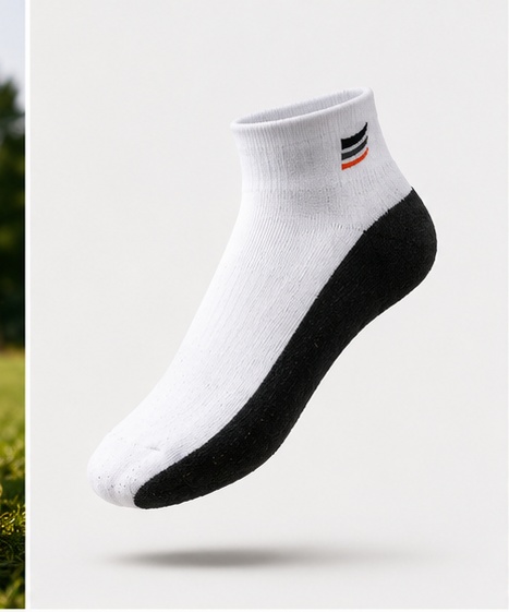 Clean OppoSox product with white toe and dark underside